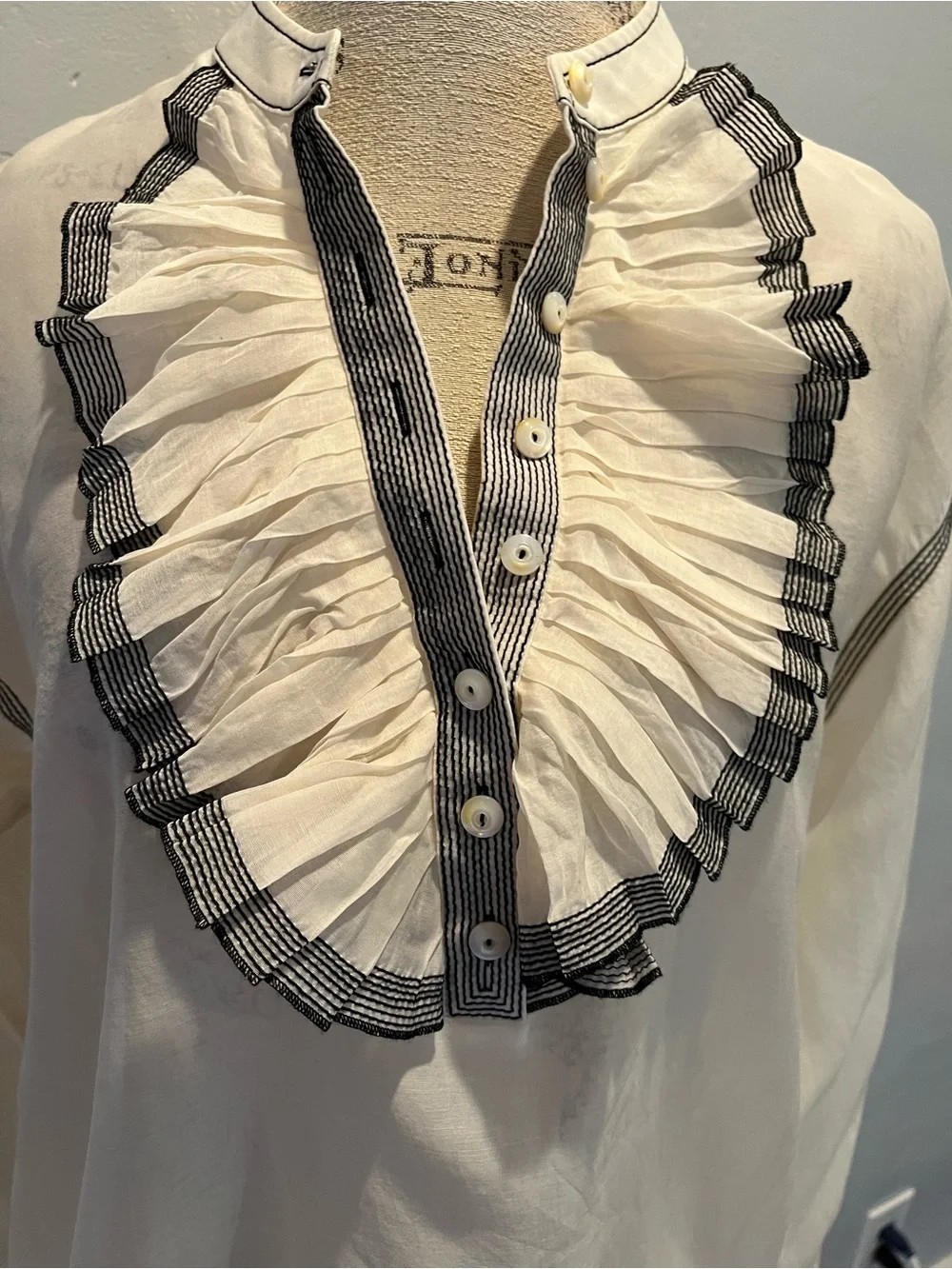 Tory Burch Cream Blouse Size 10
